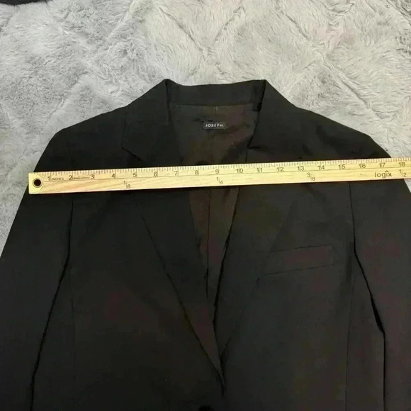 Joseph Paris Single Breasted Wool Blazer Suit Jacket Quiet Luxury Old Money Gray - Picture 10 of 15